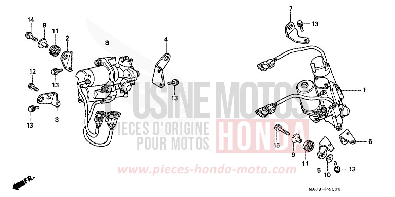 MODULATEUR ABS (ST1100AS) de Pan-European ABS PEARL ATLANTIS BLUE (B142D) 1995